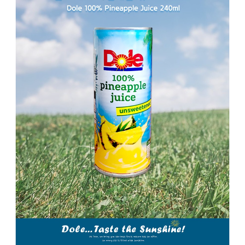 돌 파인애플 주스 Drink Dole Pineapple Juice 240ml